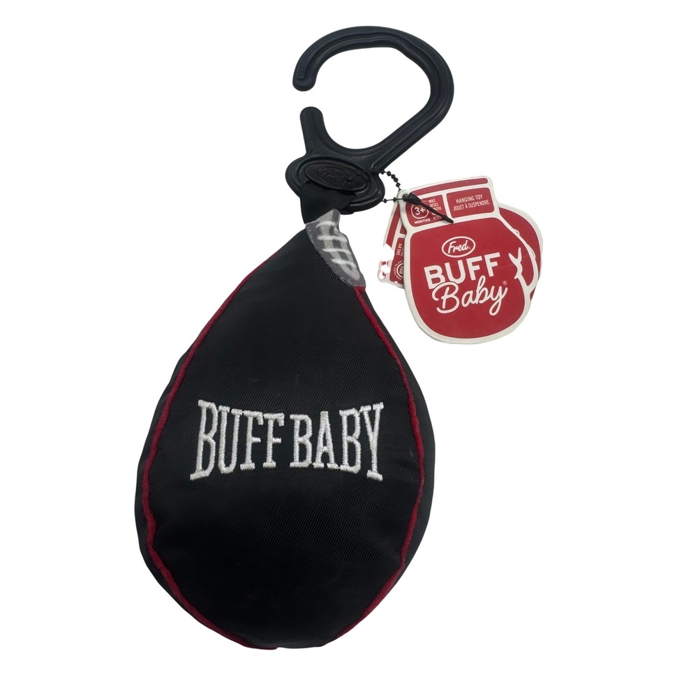 Fred Buff Baby Speed Bag Hanging Stroller Car Seat Toy Boxing Black Red NWT